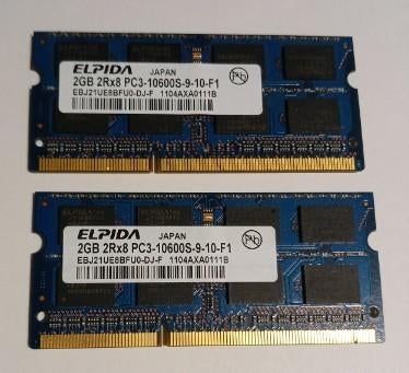 ELPIDA DDR3..1333Mhz..4GB, Computers en Software, Ophalen, DDR3, Zo goed als nieuw, Laptop