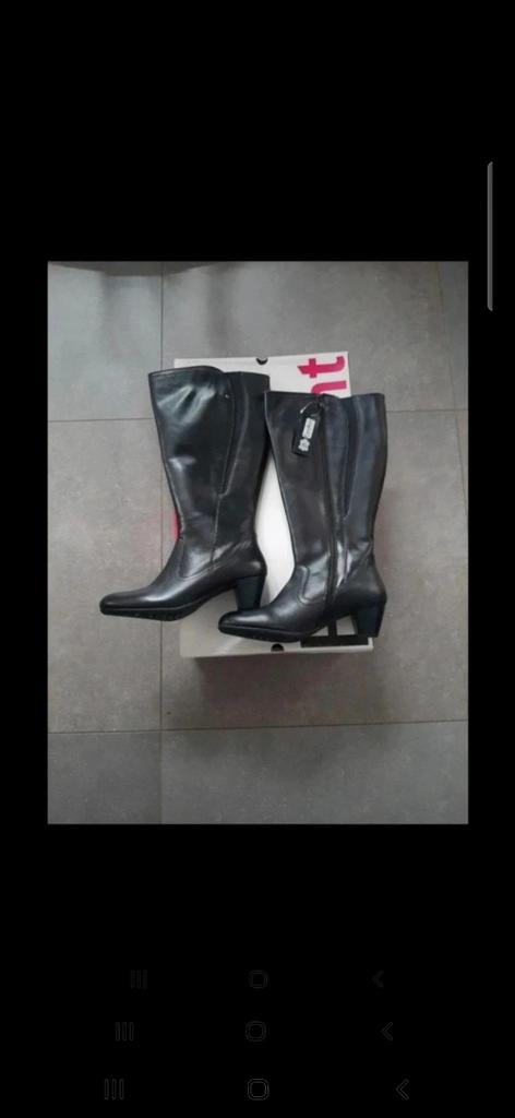 Nieuw , maat 39 , echt leer, Kleding | Dames, Schoenen, Nieuw, Hoge laarzen, Zwart, Ophalen of Verzenden