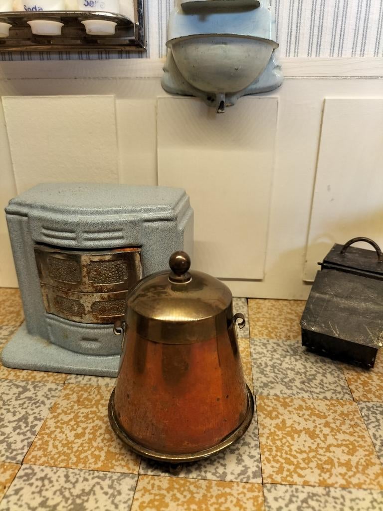 Miniatuur doofpot in mooi antiek koper, Antiek en Kunst, Ophalen of Verzenden, Koper