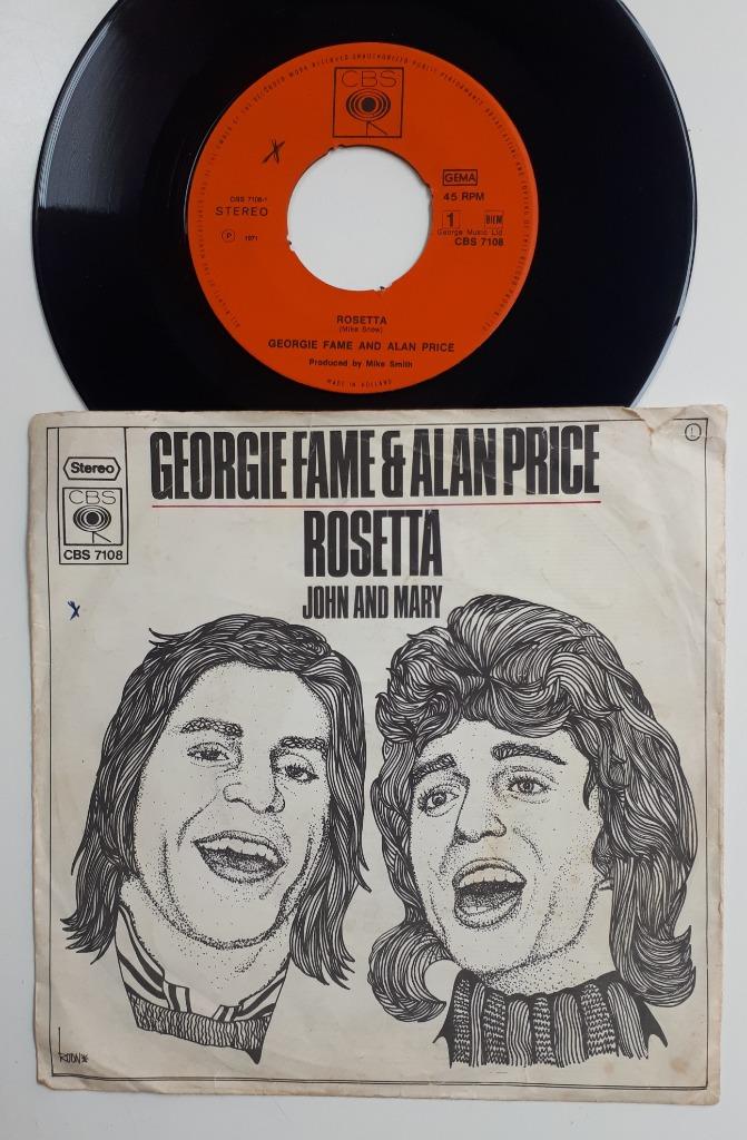 7" Georgie Fame & Alan Price, Rosetta/John and Mary, 1971, Cd's en Dvd's, Vinyl Singles, Gebruikt, Pop, Ophalen of Verzenden