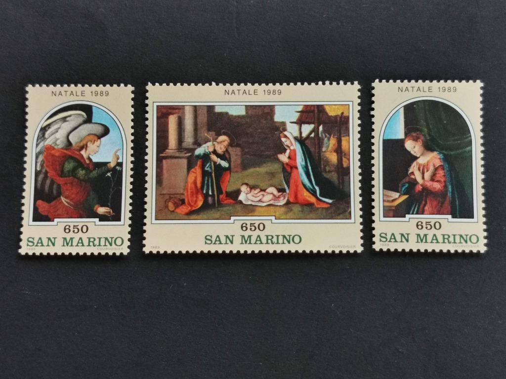 San Marino 1989 - Kerstmis, engel, boodschap aan Maria**, Ophalen of Verzenden, Postfris