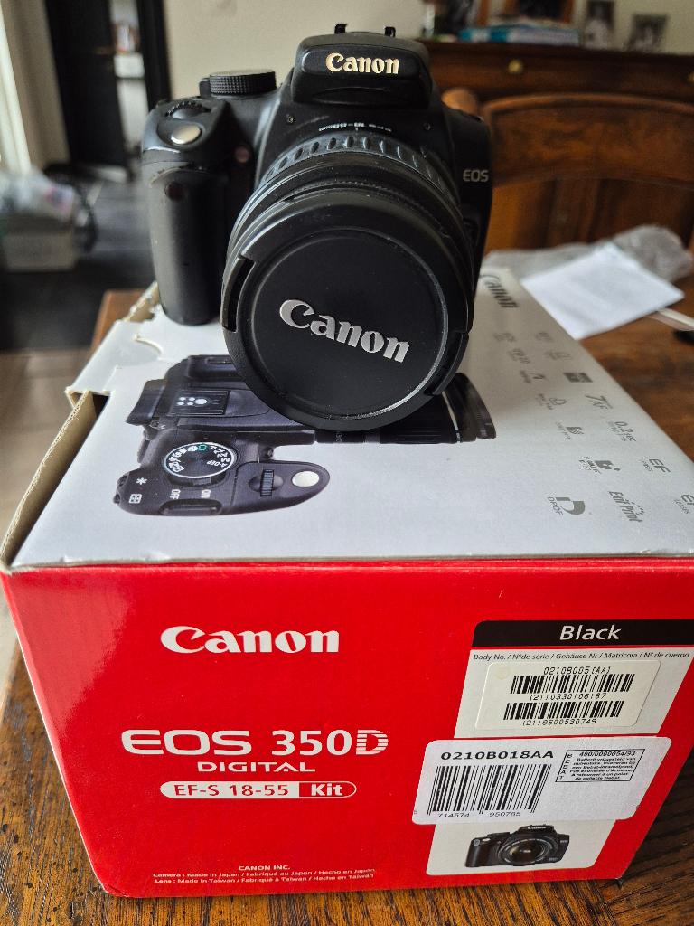 Canon 350D met kitlens, Canon, Moins de 4 fois, Comme neuf, Enlèvement