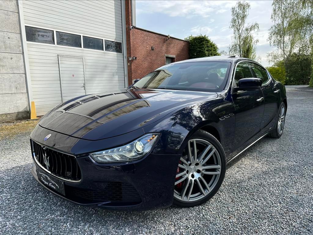 Maserati Ghibli 3.0D V6 - Full - Dak / Red Interior 98000KM, Auto's, Maserati, Automaat, Euro 5, 2993 cc, Blauw