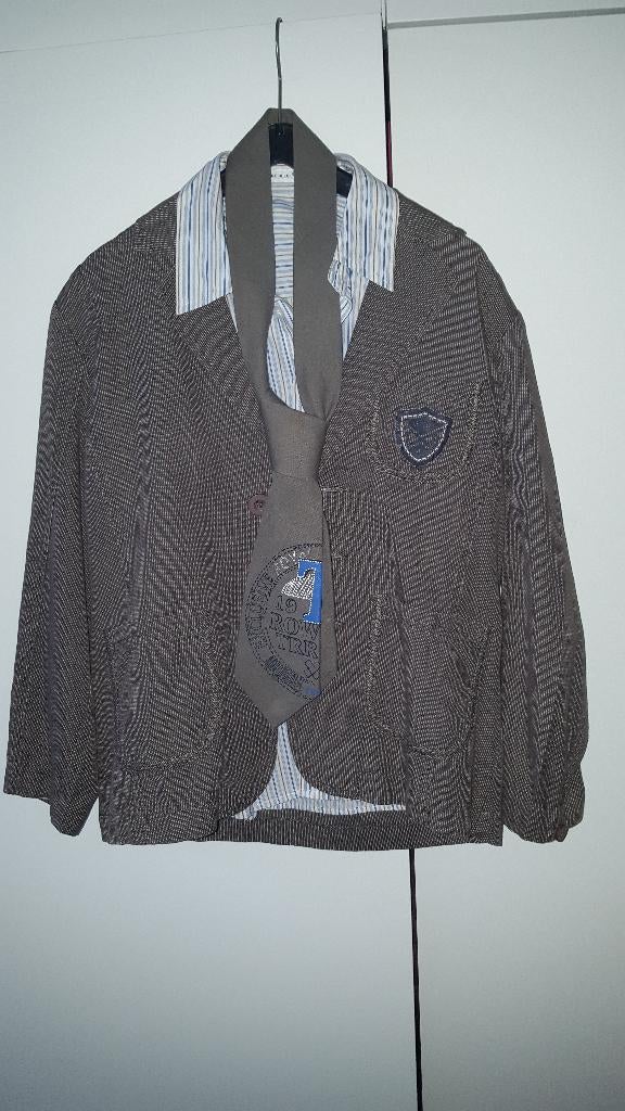 Communie set Terre Bleue maat 140 vest, hemd en das, Ophalen of Verzenden, Zo goed als nieuw, Setje, Jongen