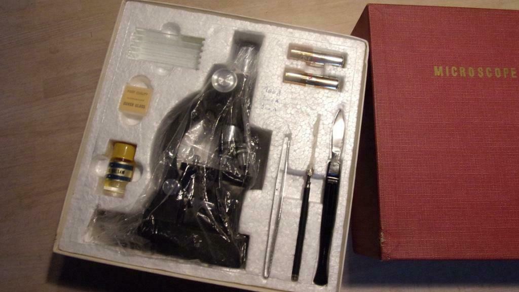 vintage microscoop 'Microscope Set', Ophalen of Verzenden