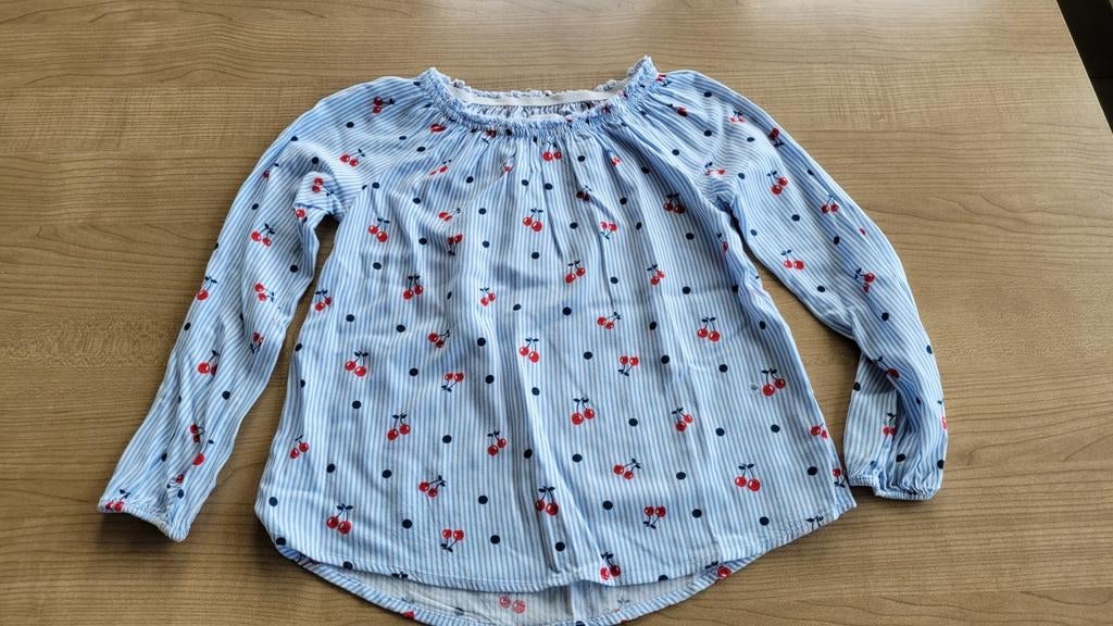 Blouse blauw Bel & Bo maat 140, Bel&Bo, Meisje, Ophalen of Verzenden, Zo goed als nieuw