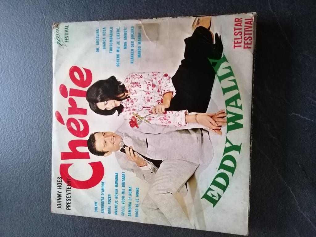 Eddy Wally  Cherie,  met een handtekening, Ophalen of Verzenden, Gebruikt, 12 inch