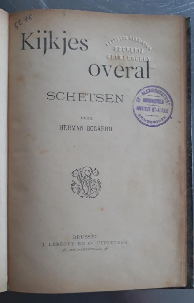 Herman Bogaerd, Kijkjes overal. Schetsen, Enlèvement ou Envoi, Herman Bogaerd