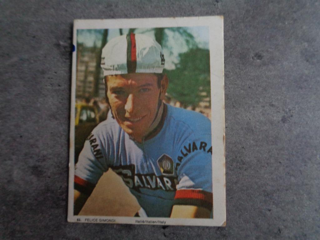 Gomme MONTY   Leiden CARD PRINT GIMONDI FELICE rare, Enlèvement ou Envoi