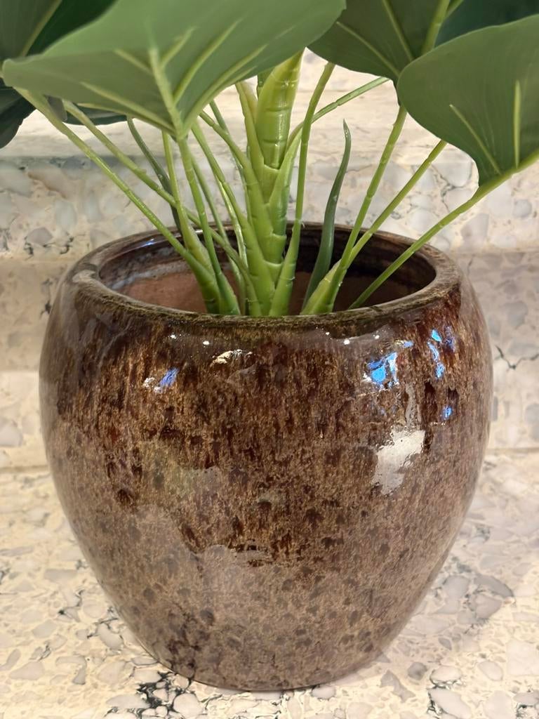 Keramiek bloempot, Ophalen of Verzenden, Zo goed als nieuw, Aardewerk