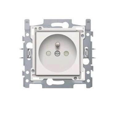 Niko stopcontact 2-polig met aarding 28,5 mm wit, Ophalen, Zo goed als nieuw, Stopcontact