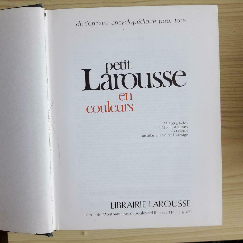 Petit Larousse en couleurs, 1980 (1665 pages) Atlas compris., Enlèvement ou Envoi, Comme neuf
