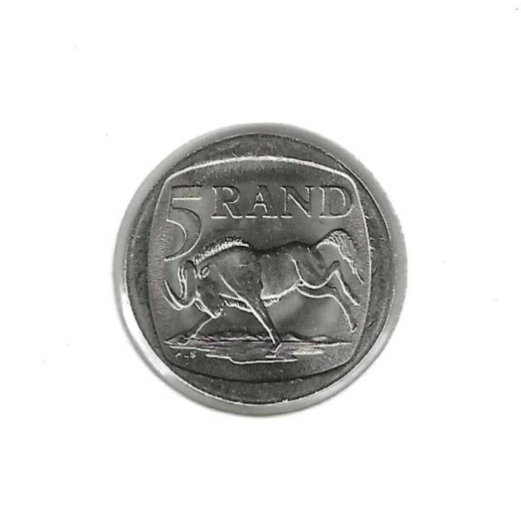 Zuid-Afrika, 5 Rand 1994., Postzegels en Munten, Munten | Afrika, Ophalen of Verzenden, Zuid-Afrika, Losse munt