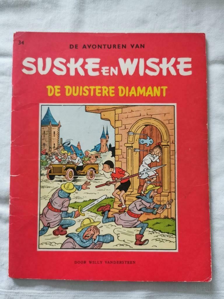 Suske en Wiske 34 - Duistere Diamant - 1959, Enlèvement ou Envoi, Willy Vandersteen, Une BD, Utilisé
