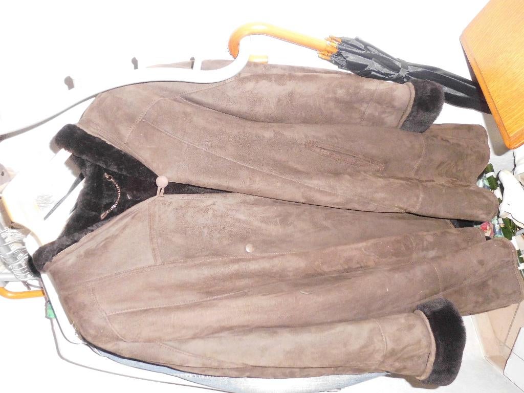 damesmantel in omgekeerd lam, Kleding | Dames, Pelsland, Bruin, Zo goed als nieuw, Ophalen