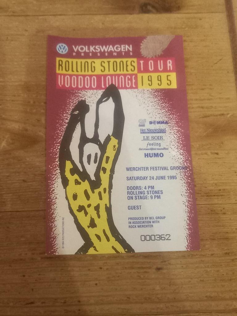 3 tickets van The Rolling Stones, Drie personen of meer, Juni, Rock of Poprock