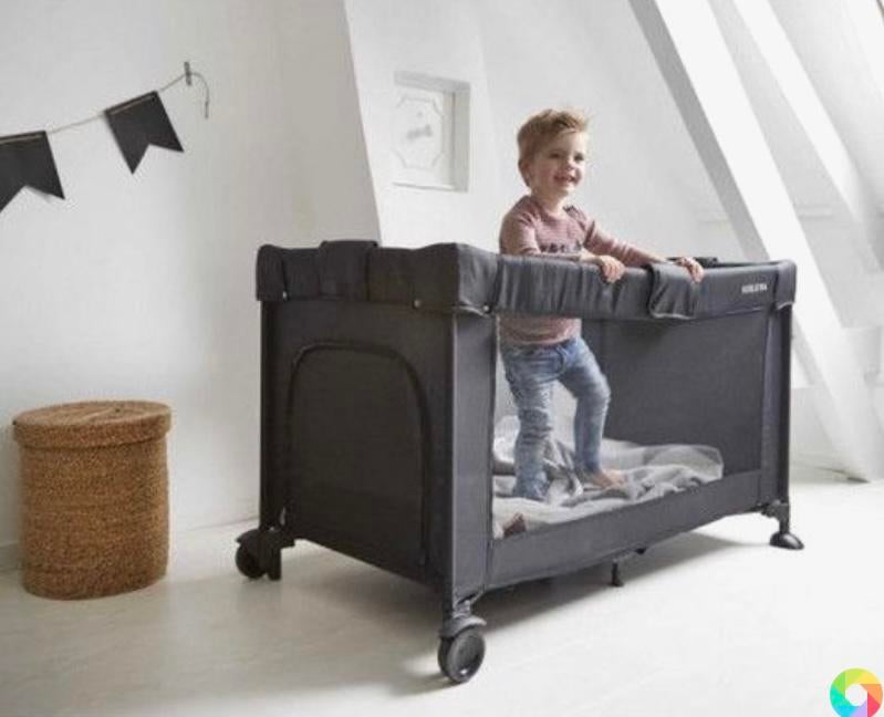 Koelstra travelsleeper - campingbedje - met verhoger - grijs, Enlèvement ou Envoi, Comme neuf