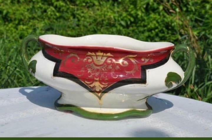 § jardiniere en faience art nouveau, Ophalen of Verzenden