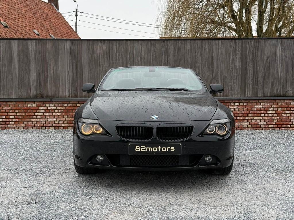 bmw 630i/cabriolet/leder/manueel/ohb/carplay/zetelverwarming, Auto's, BMW, 4 zetels, Achterwielaandrijving, Zwart, Cabriolet