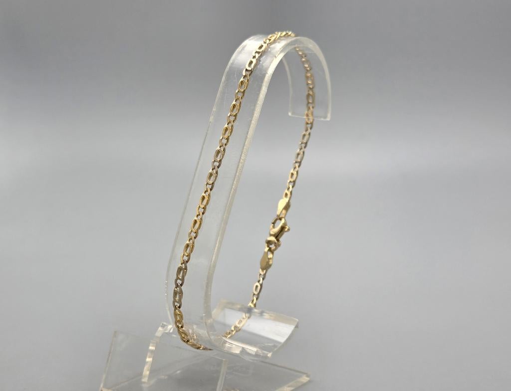 Bracelet à maillons fantaisie vintage en or. 2025/810., Envoi, Comme neuf, Or, Or