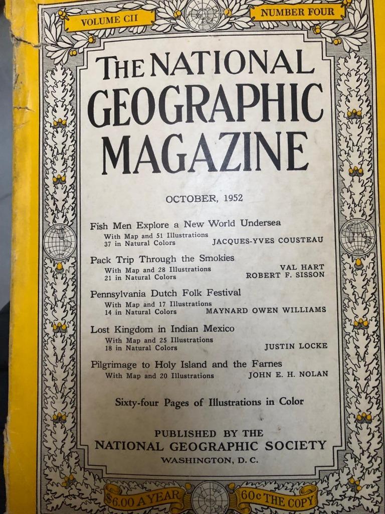 HET NATIONAL GEOGRAPHIC MAGAZINE, oktober 1952, Ophalen