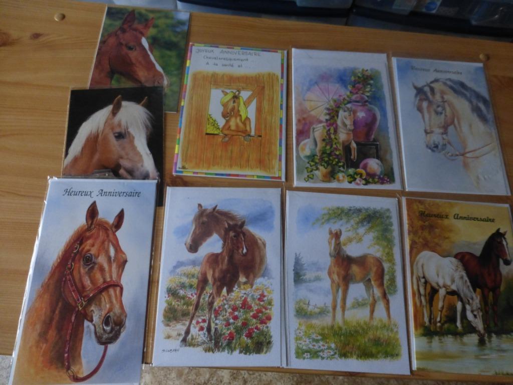 Nieuwe „" Happy Birthday "” Notitieboekkaarten met paardenbe, Verzamelen, Postkaarten | Dieren, Paard, Ophalen of Verzenden