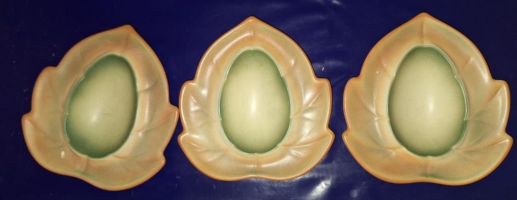 3 assiettes vintages pour manger avocat, Utilisé, Assiettes(s)