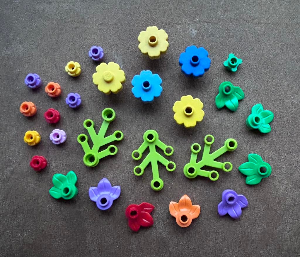 Lego bloemen en planten lot, Kinderen en Baby's, Speelgoed | Duplo en Lego, Verzenden, Zo goed als nieuw, Losse stenen, Lego