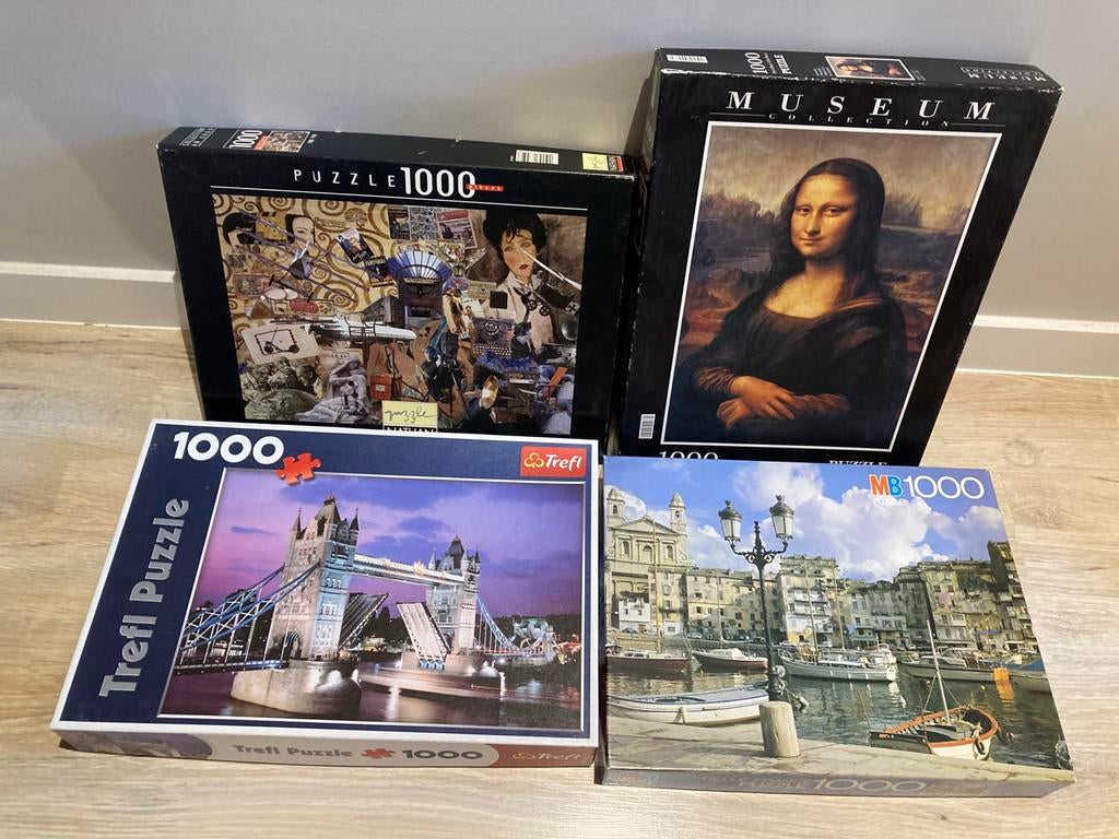 Puzzles de 1000 pièces - pack de 4 puzzles, Enlèvement, Utilisé