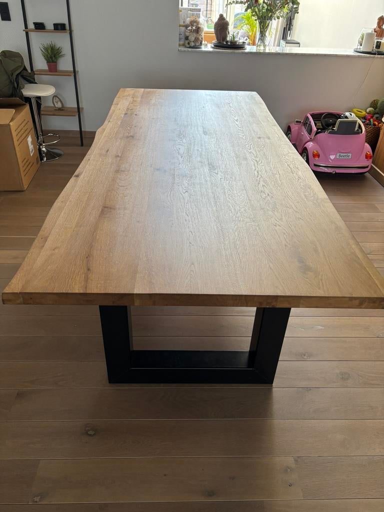 Eiken eettafel, Huis en Inrichting, Tafels | Eettafels, Ophalen, Zo goed als nieuw