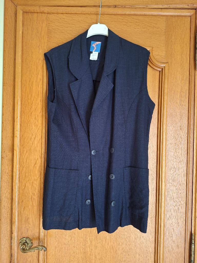 veste sans manche marine t: 38/40, Vêtements | Femmes, Vestes | Été, Taille 38/40 (M), Enlèvement ou Envoi, Agua con Gas, Porté