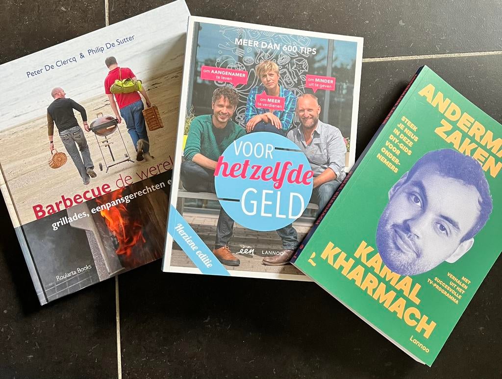 3 boeken Voor hetzelfde geld, Kamal Andermans zaken, BBQ tip, Ophalen of Verzenden, Zo goed als nieuw