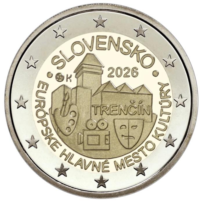 2 euro Slowakije 2026 Trencin Culturele Hoofdstad, Postzegels en Munten, Ophalen of Verzenden, Slowakije, 2 euro