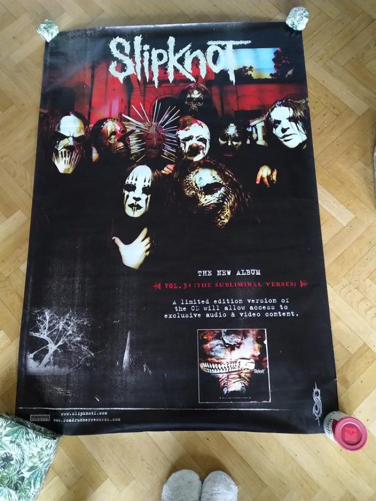 Slipknot Promo Poster, Enlèvement ou Envoi, Rectangulaire vertical, Comme neuf, Musique
