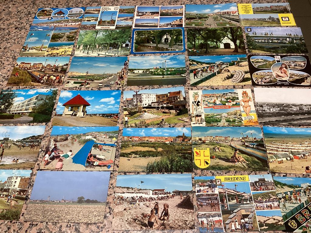 Lot van 30 postkaarten BREDENE zee kust, Collections, Cartes postales | Belgique, Enlèvement ou Envoi, 1960 à 1980, Affranchie