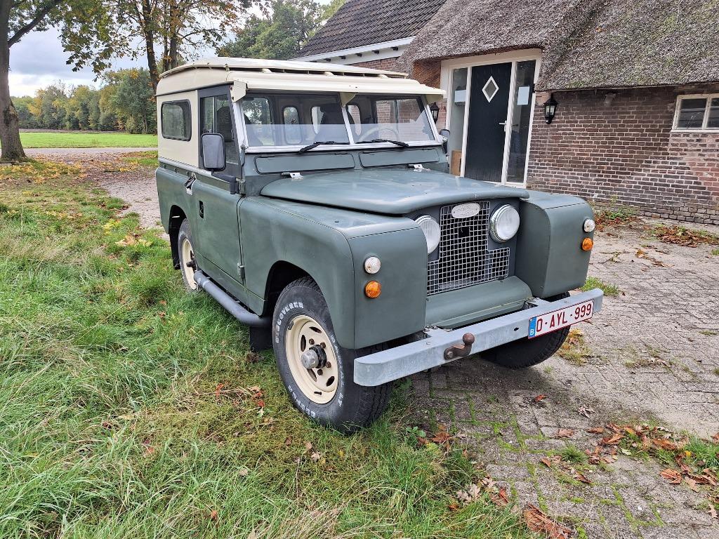 LAND ROVER DEFENDER (1970) GROEN, TROPENDAK, TREKHAKEN, COOL, Auto's, Zwart, 46 kW, Trekhaak, SUV of Terreinwagen
