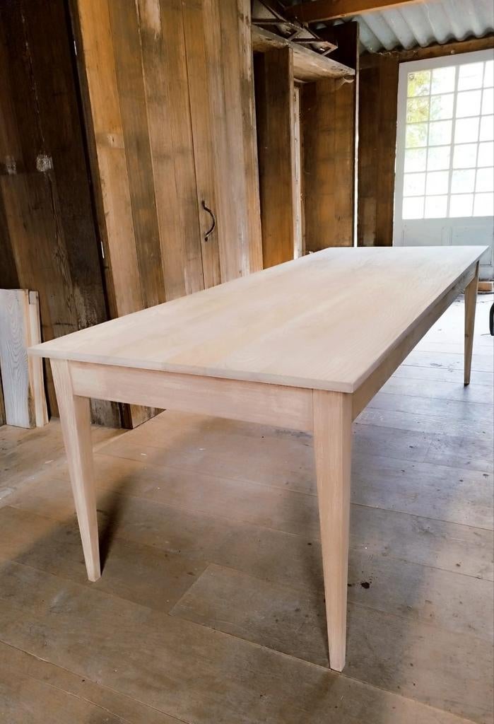 Grote essenhouten tafel, Ophalen