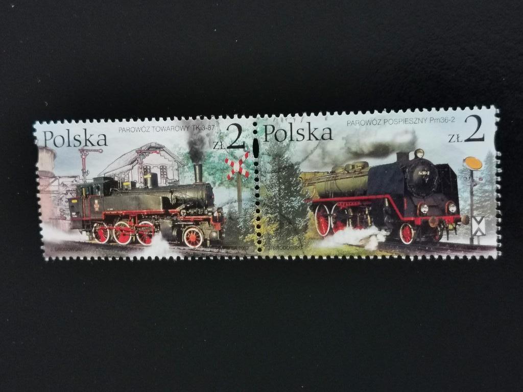 Pologne 2002 - locomotives à vapeur historiques, trains, Enlèvement ou Envoi, Pologne, Affranchi