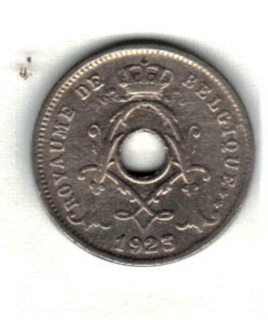 Pièce belge 5 centimes 1925 Français, Envoi, Belgique