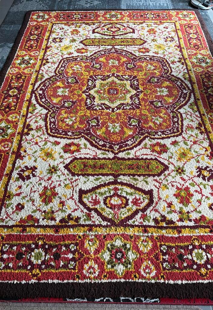 Echte wol hand gemaakt zachte tapijt L2m80cm B1m90cm, Ophalen, Zo goed als nieuw