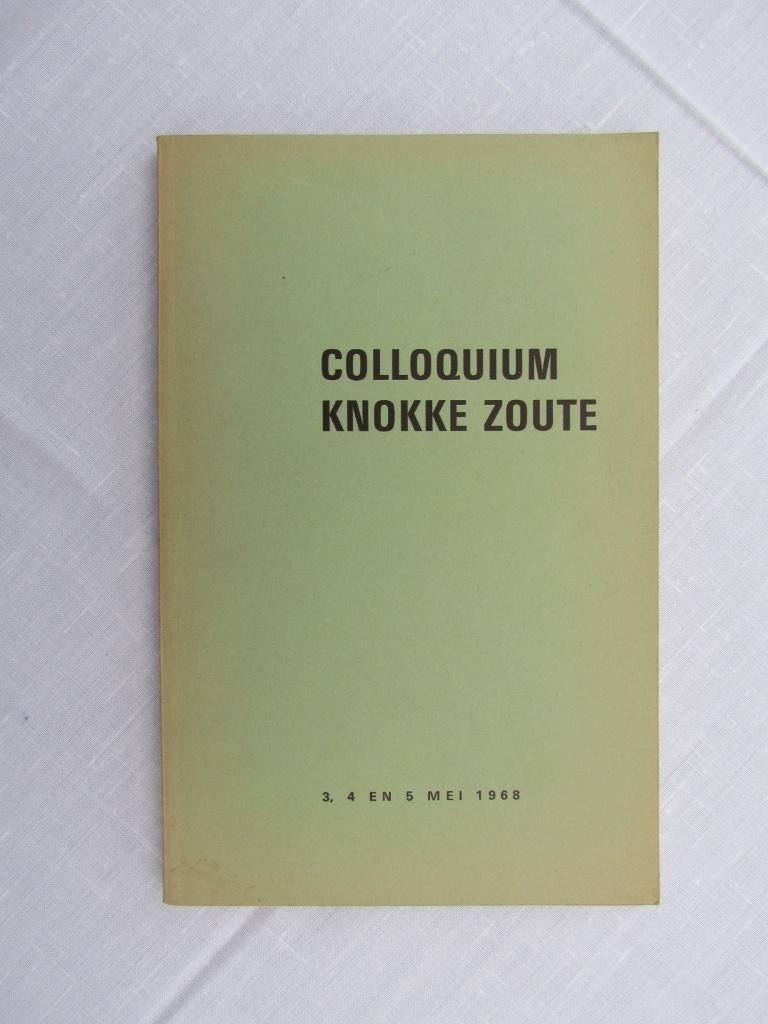 Colloque Knokke-Zoute, Livres, Enlèvement ou Envoi, 20e siècle ou après, Utilisé