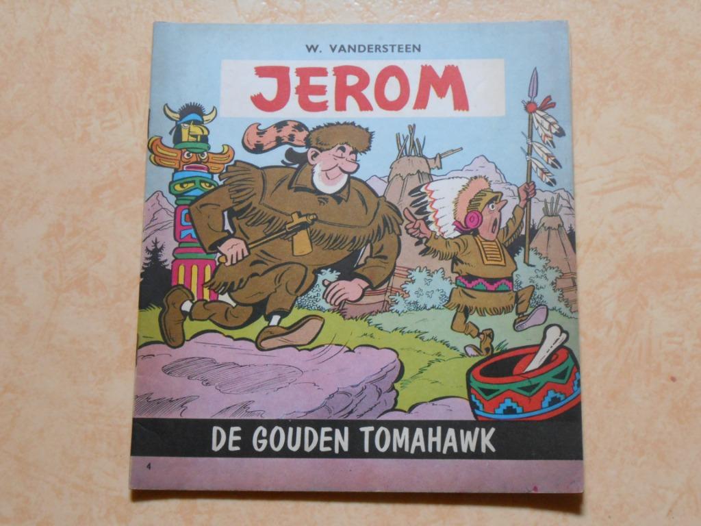 Jerom 4 De gouden tomahawk 1963 1ste druk, Willy Vandersteen, Eén stripboek, Ophalen of Verzenden, Zo goed als nieuw