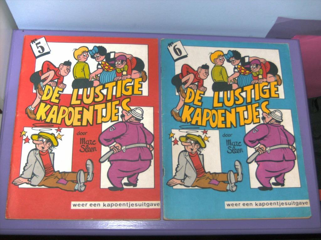 2 Oude strips: de lustige kapoentjes., Meerdere stripboeken, Ophalen of Verzenden, Gelezen, Marc Sleen