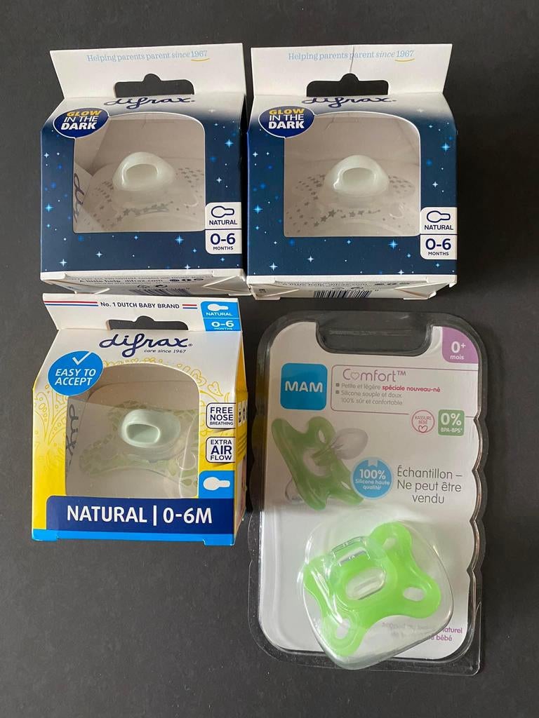 Difrax fopspenen Natural 0-6 maanden, Ophalen, Nieuw