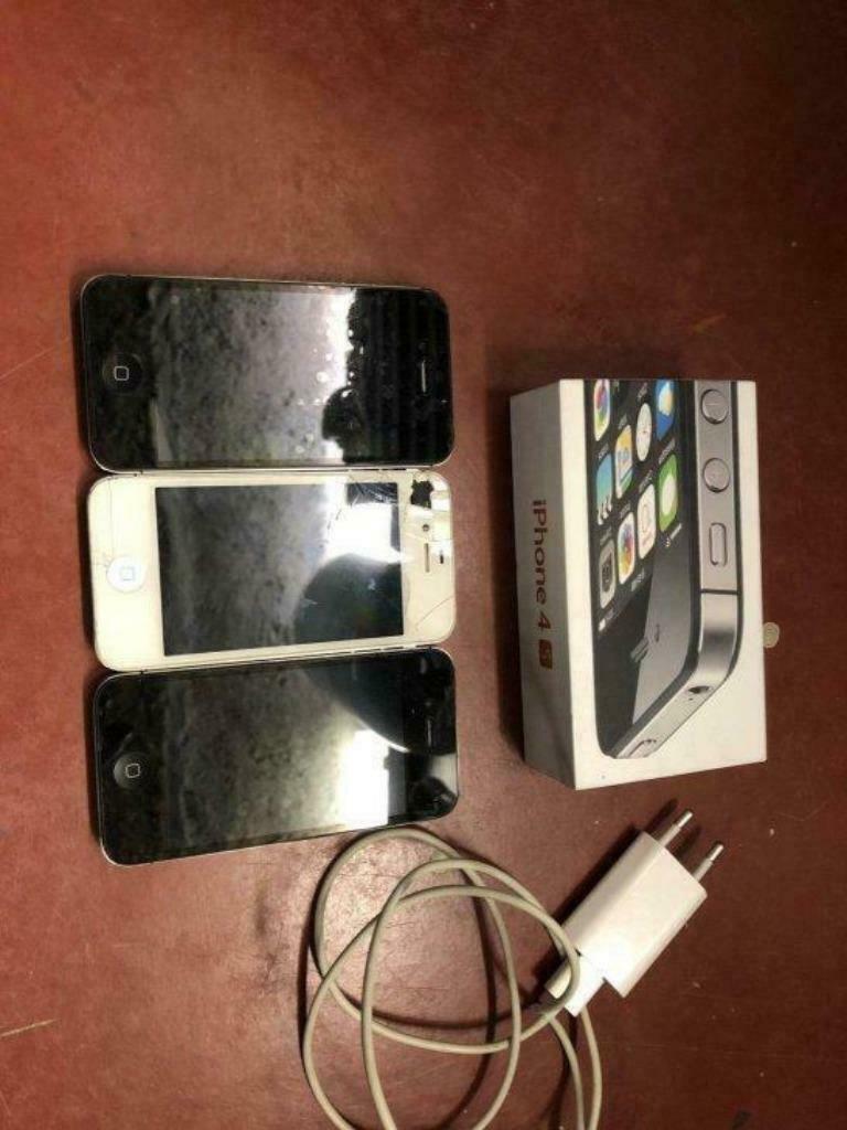 Lot de 3 i phone 4 16 gb, Télécoms, Téléphonie mobile | Apple iPhone, 16 GB, Enlèvement, Utilisé, Blanc