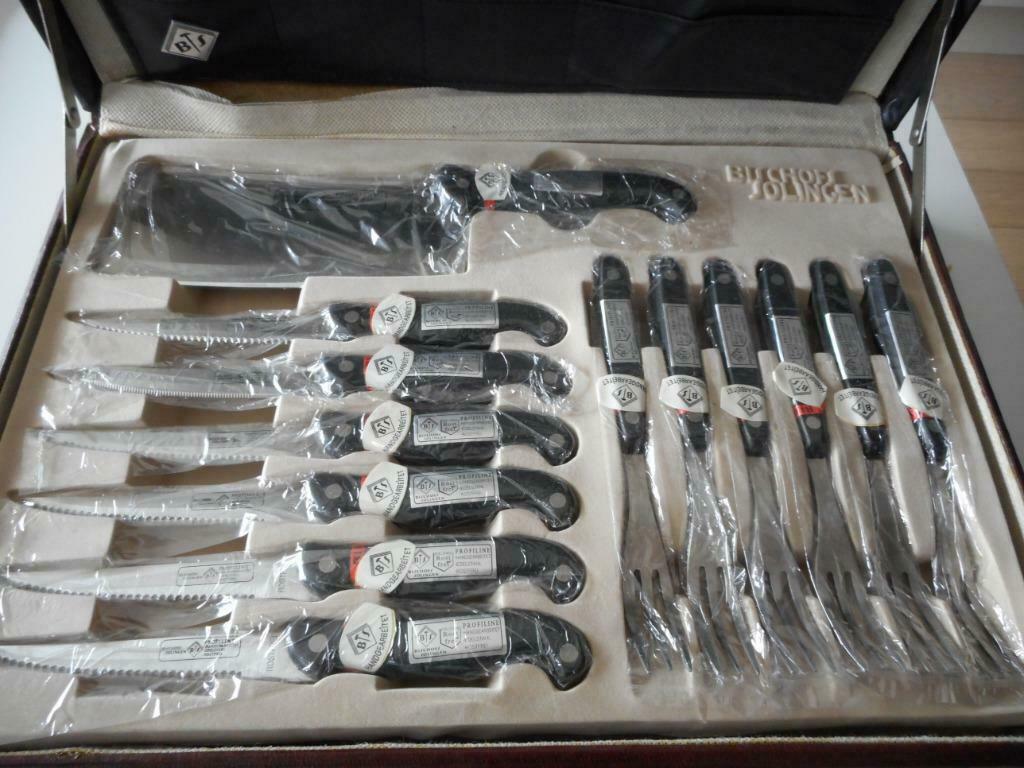 valisette de couteaux et fourchettes à viande en inox, Enlèvement ou Envoi, Neuf, Inox ou Chrome