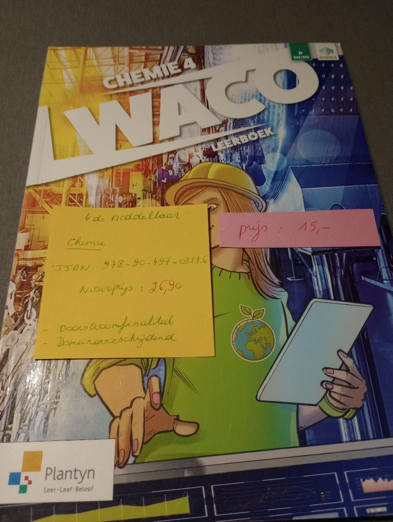 WACO chemie 4de middelbaar, Boeken, Overige vakken, ASO, Plantyn, Ophalen of Verzenden