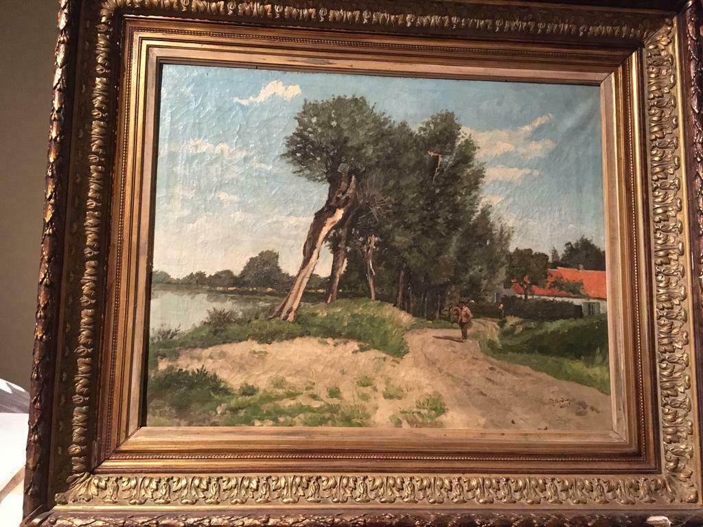Antieke schilderij op doek, Antiek en Kunst, Ophalen