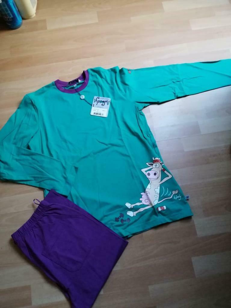 PYAMA WOODY GROEN/PAARS – MAAT S – NIEUWPRIJS 74.90 EURO, Woody, Enlèvement ou Envoi, Neuf, Taille 36 (S)