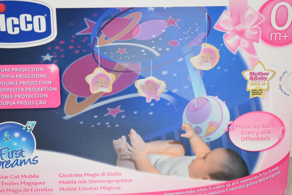Chicco-projector boven een wieg met een melodie, Kinderen en Baby's, Ophalen of Verzenden, Gebruikt, Lamp